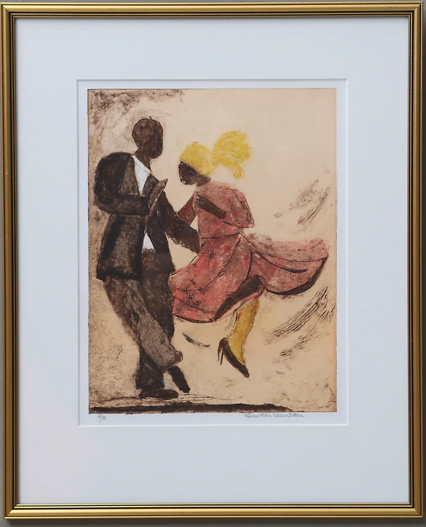 KARIN PETRI WENNSTRÖM. handkolorerad etsning, signerad och numrerad 7/10. — Engravings & Prints — Gomér & Andersson Norrköping