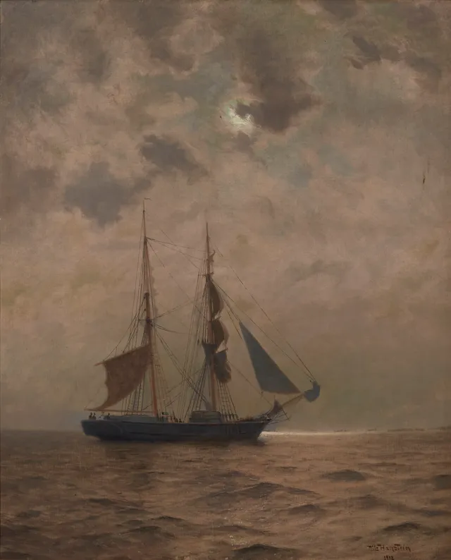 Hansteen, Nils — Seilskute i måneskinn