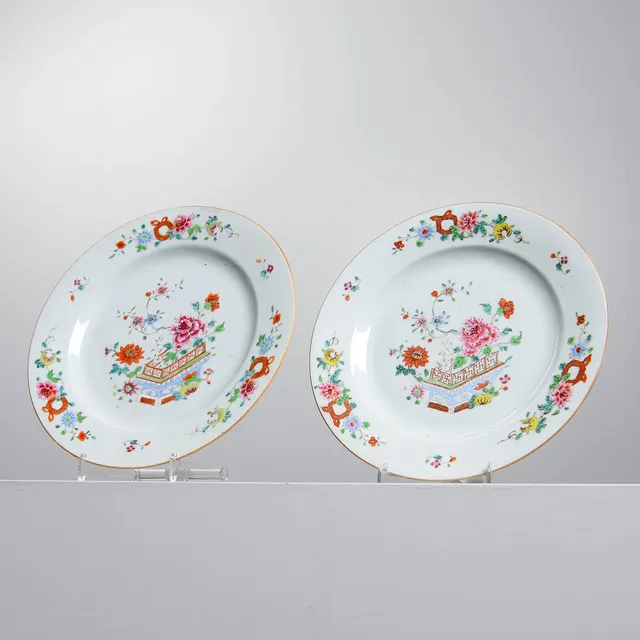TALLRIKAR, 2 st, Kina, Qingdynastin, 1700/1800-tal.