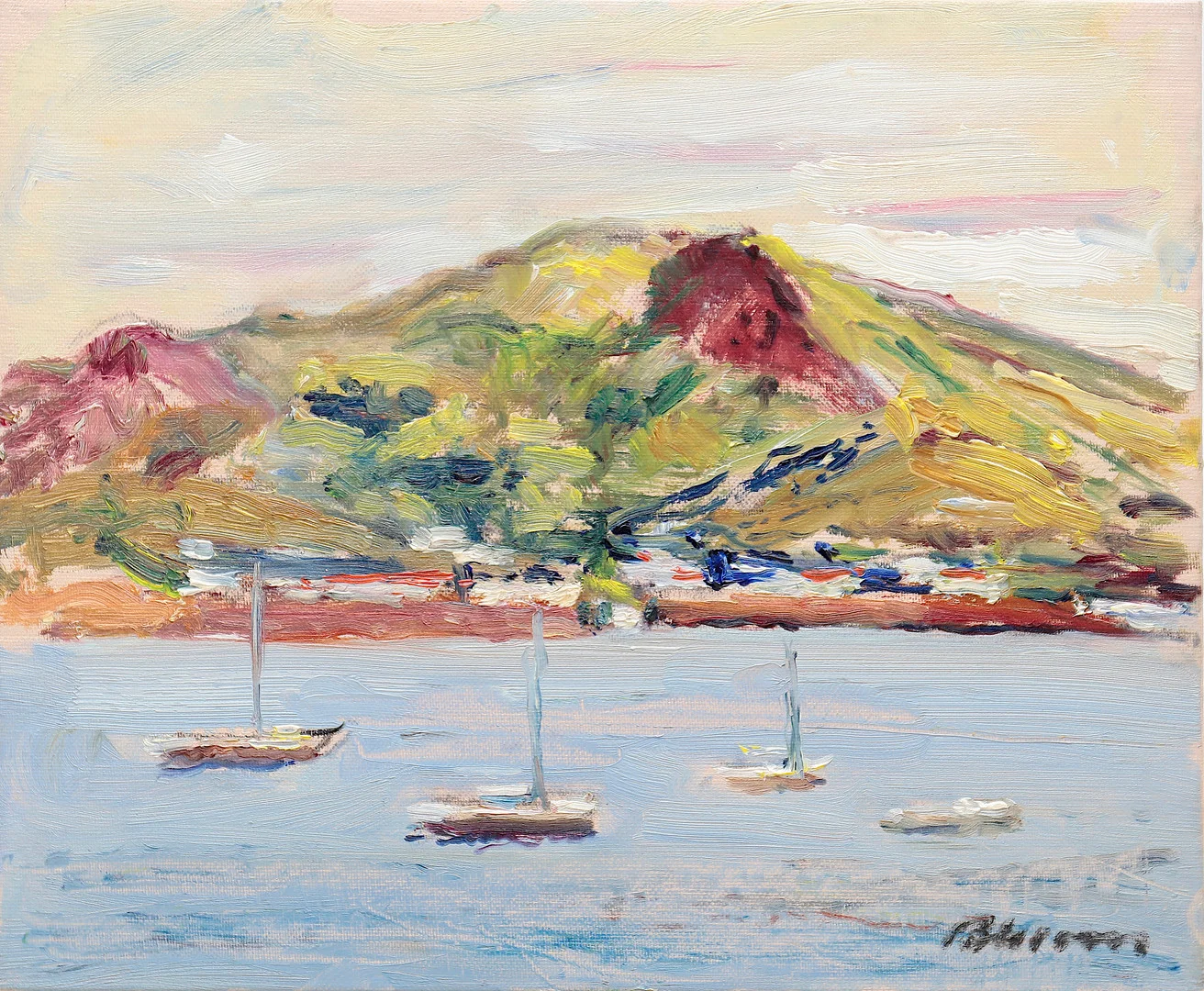 SIMÓ BUSOM. Seaside view, El Port de la Selva. — Paintings — Balclis
