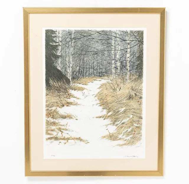 LENNART SAND. Litografi, provtryck, signerad.