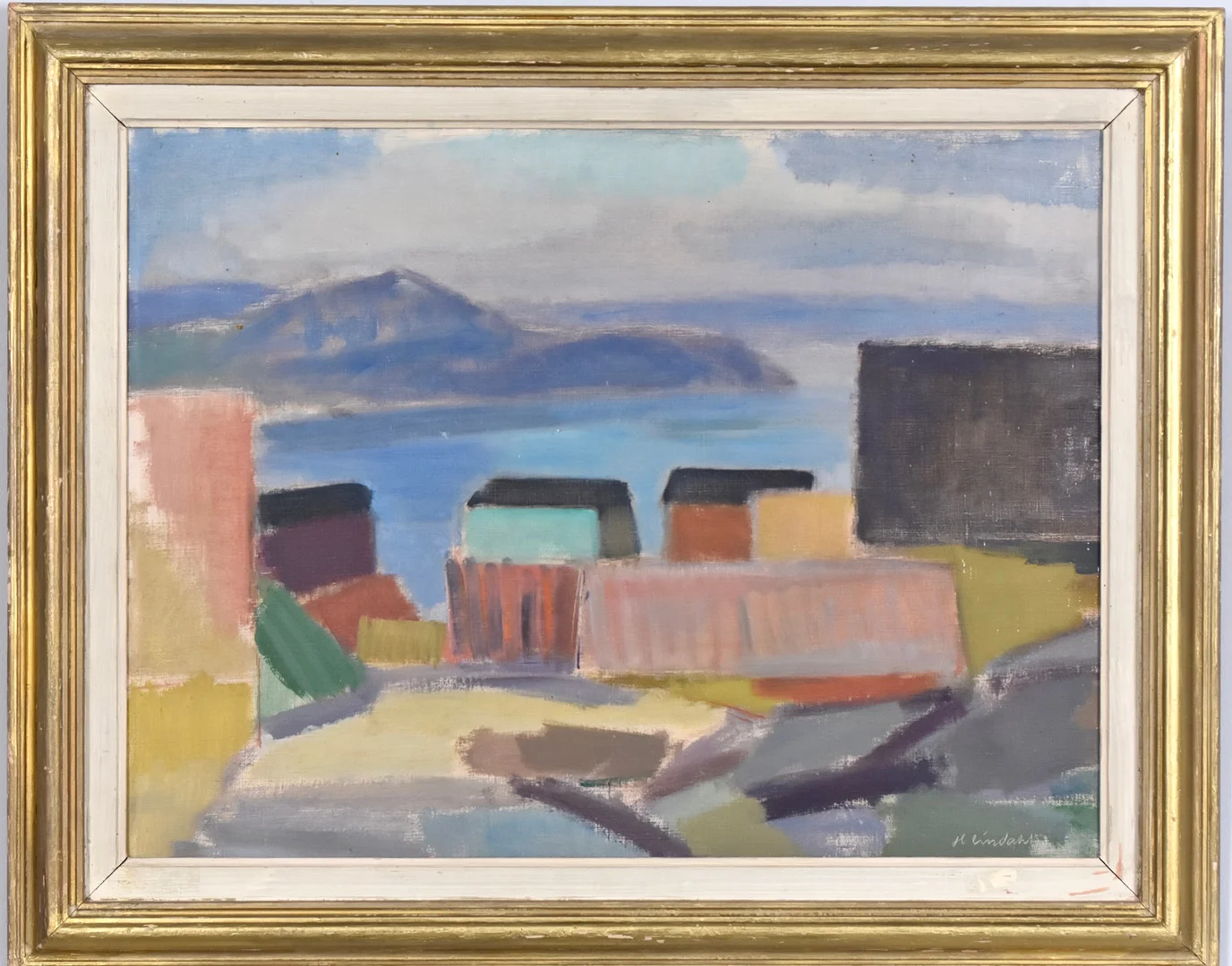 HELGE LINDAHL. Olja på duk. — Paintings — Halmstads Auktionskammare