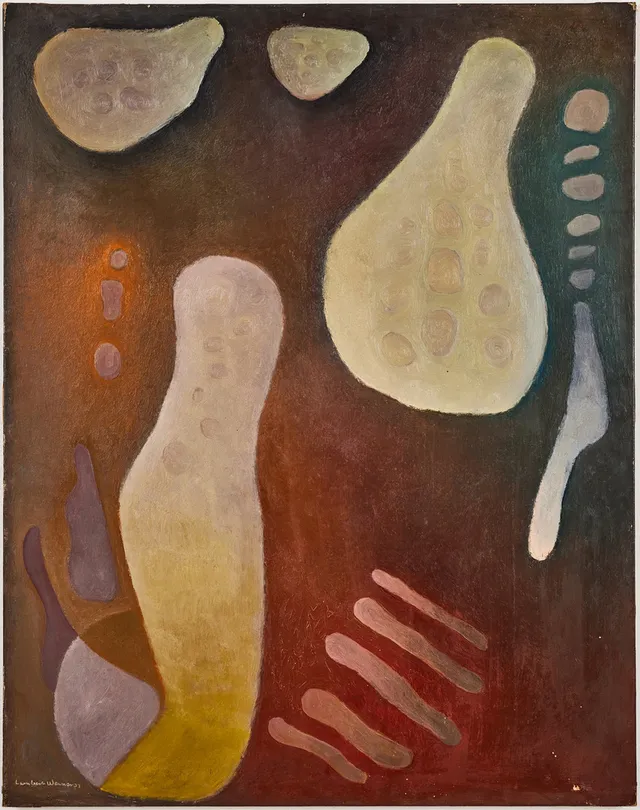 LAMBERT WERNER. Utan titel (65), olja på duk, 74 x 67 cm.