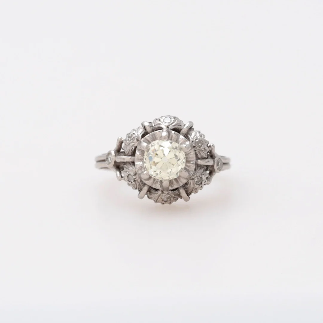 Solitaire ring, mid 20th Century. — Rings — Balclis