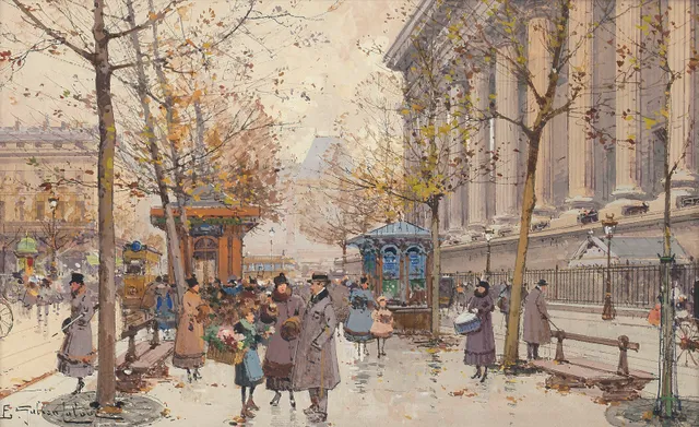 Galien Laloue, Eugène — Marché aux fleurs Madeleine