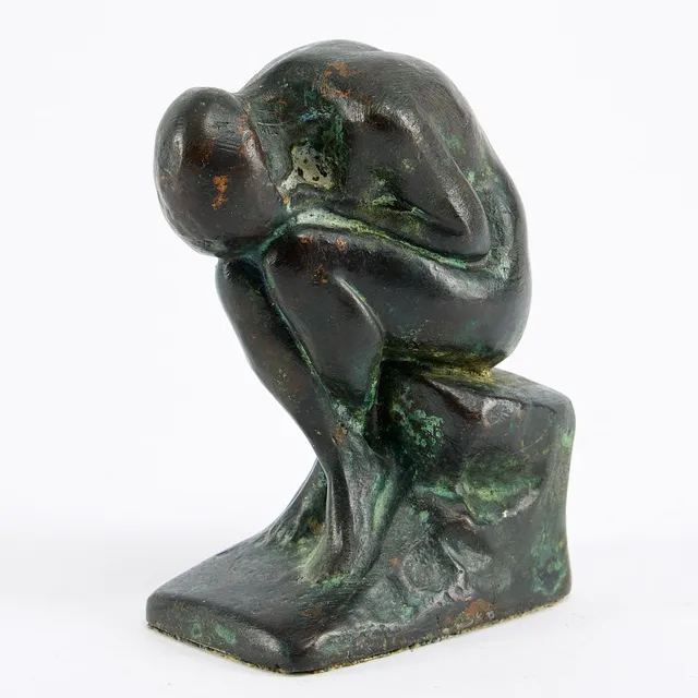 HALVAR FRISENDAHL (1889-1953). Skulptur, "Sorg", patinerad brons. Signerad H. Frisendahl.