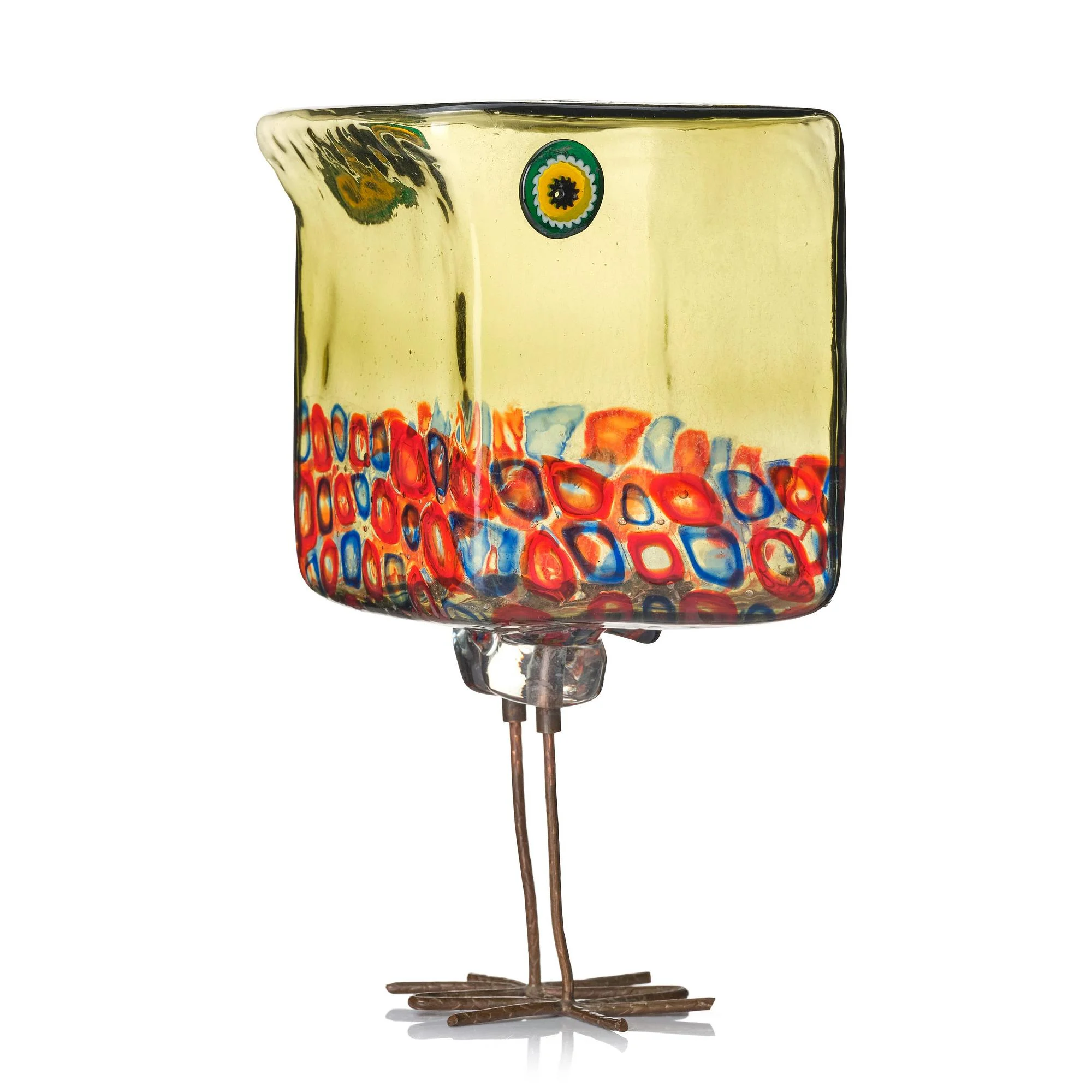 Alessandro Pianon, skulptur, glas, fågel, "Pulcino", modellnummer s191, Vistosi, Italien, 1960-tal. — Bukowskis