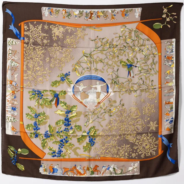 Hermès, Scarf, "Neige d'Antan".